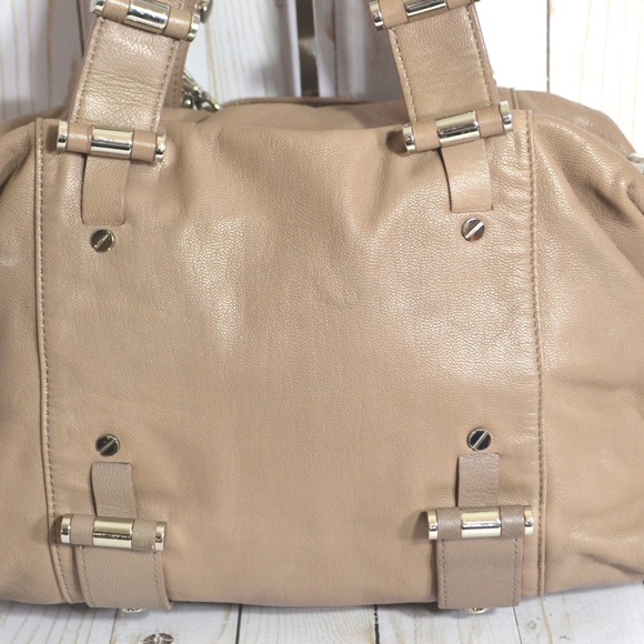 Authentic Michael Kors Taupe Leather Purse Bag - Picture 5 of 8